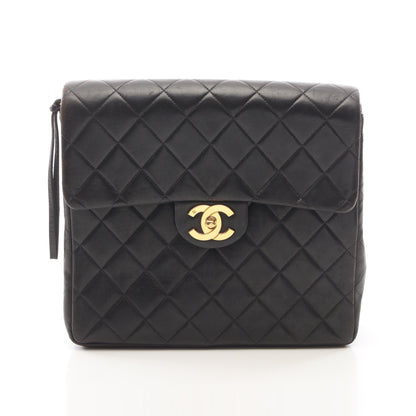 マトラッセ スクエア チェーン バックパック リュックサック ラムスキン ブラック ゴールド金具 シャネル バッグ CHANEL