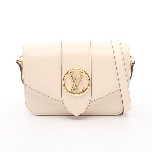 LV PONT 9 LVポンヌフ クレーム ショルダーバッグ レザー アイボリー ルイヴィトン バッグ LOUIS VUITTON