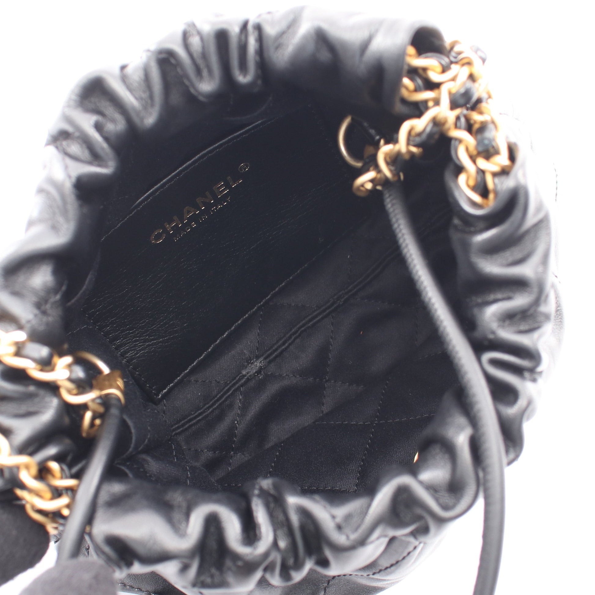 CHANEL 22 ミニ 2WAY チェーンショルダーバッグ レザー ブラック ゴールド金具 シャネル バッグ CHANEL