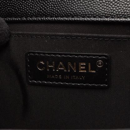 ボーイシャネル チェーンショルダーバッグ キャビアスキン ブラック アンティークゴールド金具 シャネル バッグ CHANEL