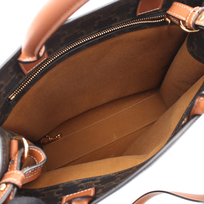 スモール バーティカル カバ トリオンフ 2WAY ハンドバッグ トートバッグ PVC レザー ブラック ブラウン セリーヌ バッグ CELINE