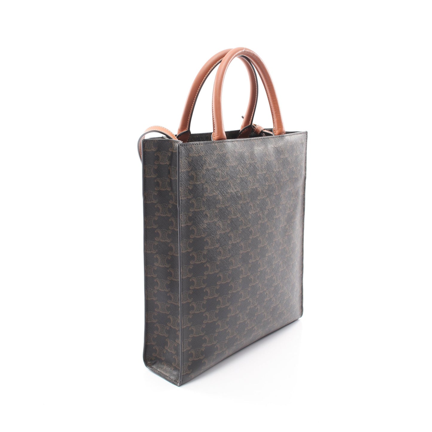 スモール バーティカル カバ トリオンフ 2WAY ハンドバッグ トートバッグ PVC レザー ブラック ブラウン セリーヌ バッグ CELINE