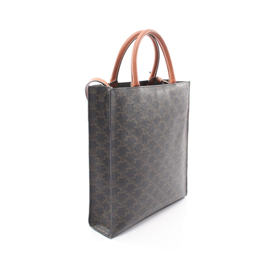 スモール バーティカル カバ トリオンフ 2WAY ハンドバッグ トートバッグ PVC レザー ブラック ブラウン セリーヌ バッグ CELINE