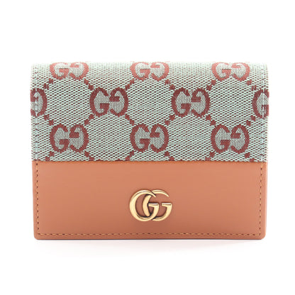 GGマーモント GGキャンバス 二つ折り財布 キャンバス レザー ブルーグリーン ボルドー ブラウン グッチ 財布・小物 GUCCI