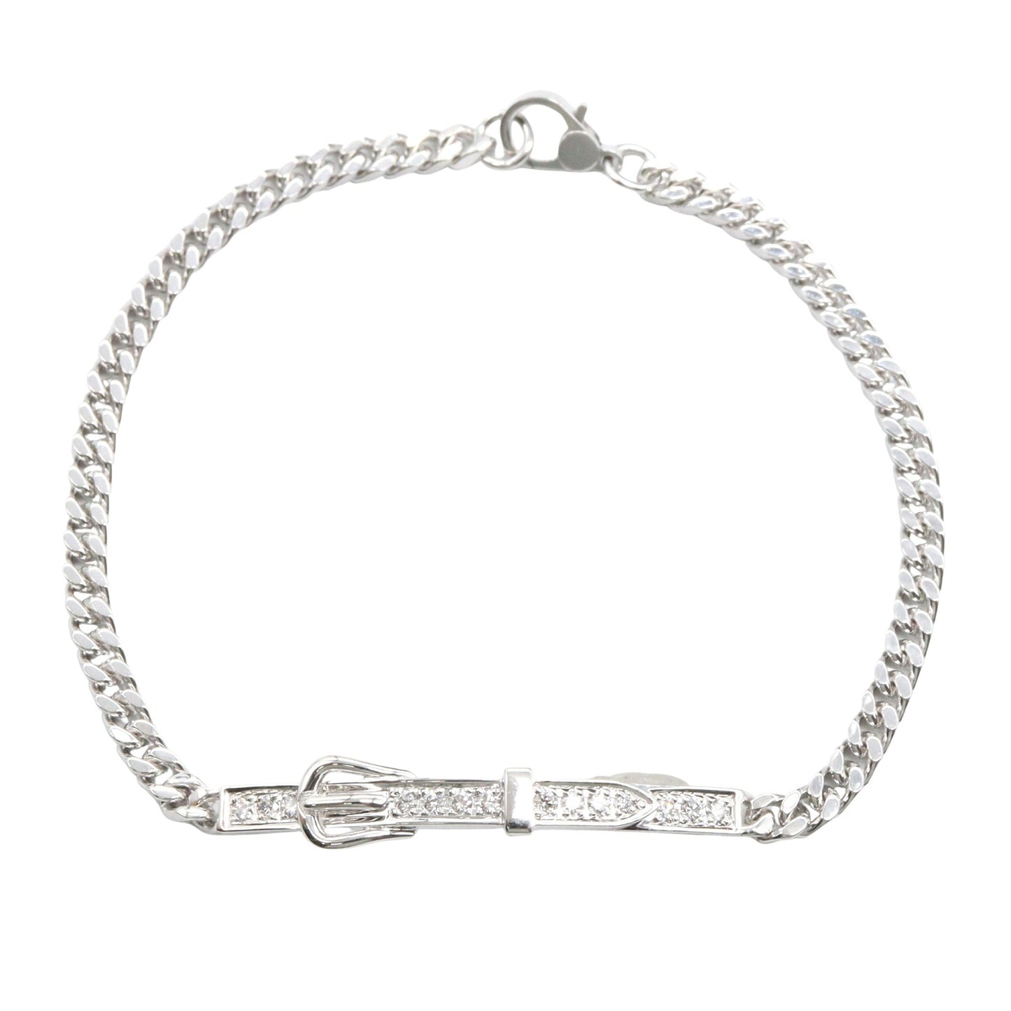 エトリヴィエール・グルメット ブレスレット K18WG ダイヤモンド ホワイトゴールド クリア エルメス アクセサリー HERMES