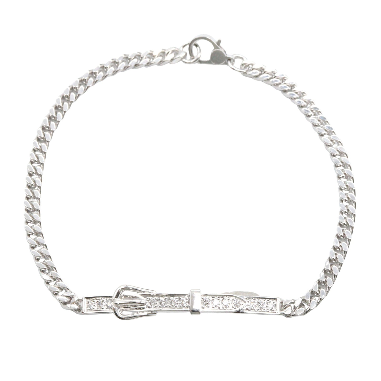 エトリヴィエール・グルメット ブレスレット K18WG ダイヤモンド ホワイトゴールド クリア エルメス アクセサリー HERMES