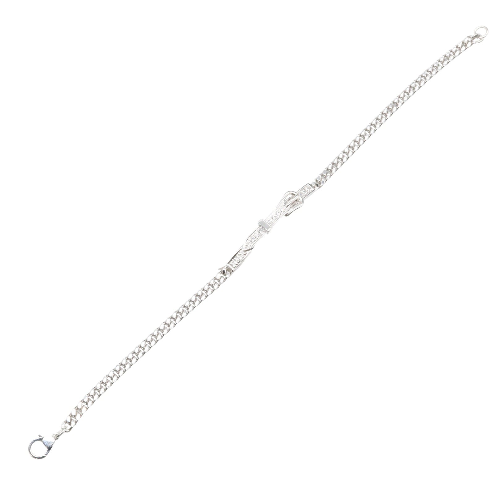 エトリヴィエール・グルメット ブレスレット K18WG ダイヤモンド ホワイトゴールド クリア エルメス アクセサリー HERMES