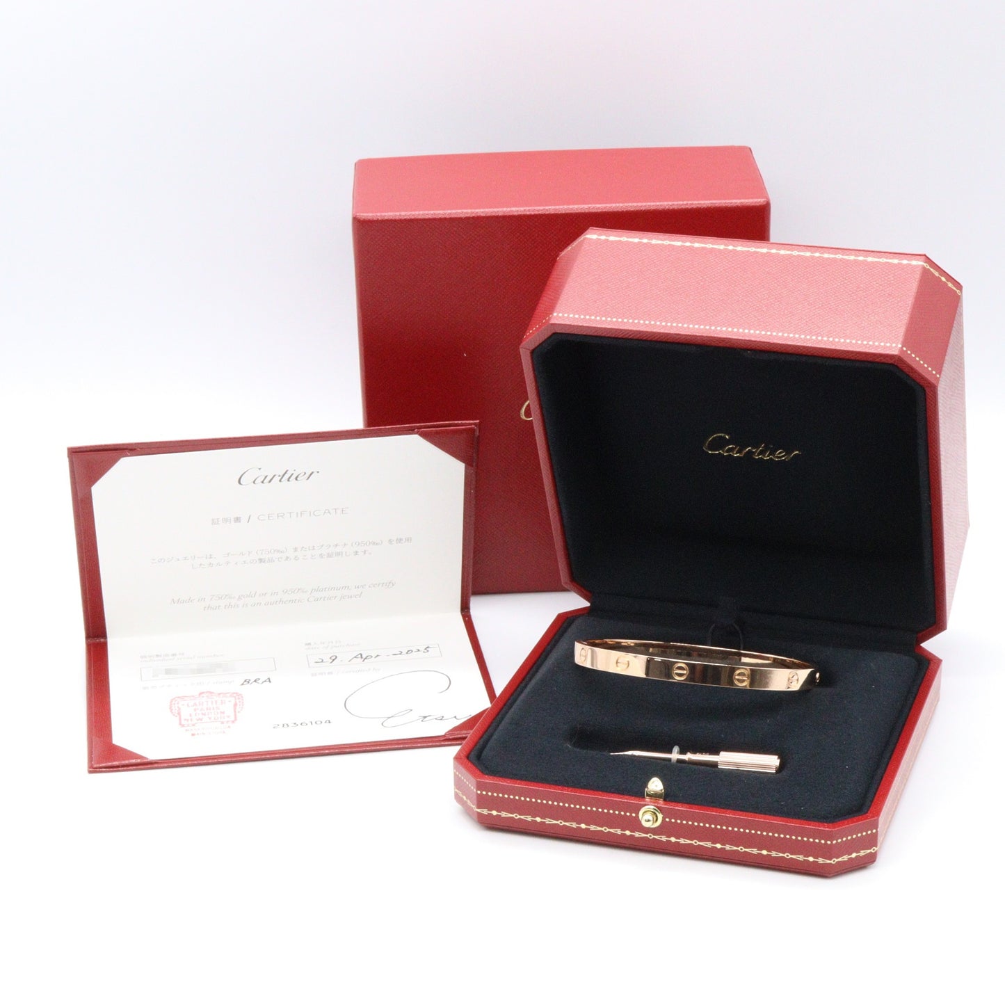 ラブブレス クラシック ブレスレット K18PG ピンクゴールド カルティエ アクセサリー Cartier