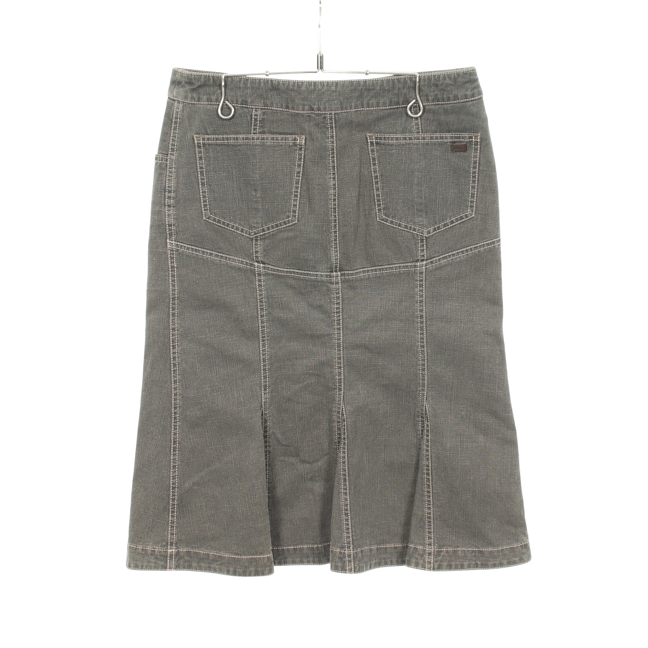 デニムスカート コットン ダークグレー シャネル – RECLO