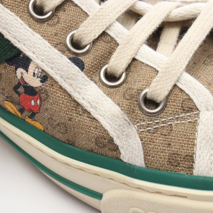 GUCCI × Disney テニス1977 ミッキーマウス ローカットスニーカー キャンバス ベージュ グリーン マルチカラー グッチ