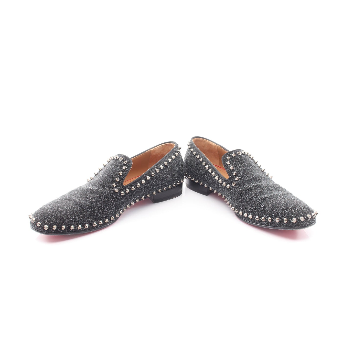 スパイクスタッズ スリッポン ファブリック ブラック クリスチャンルブタン シューズ Christian Louboutin