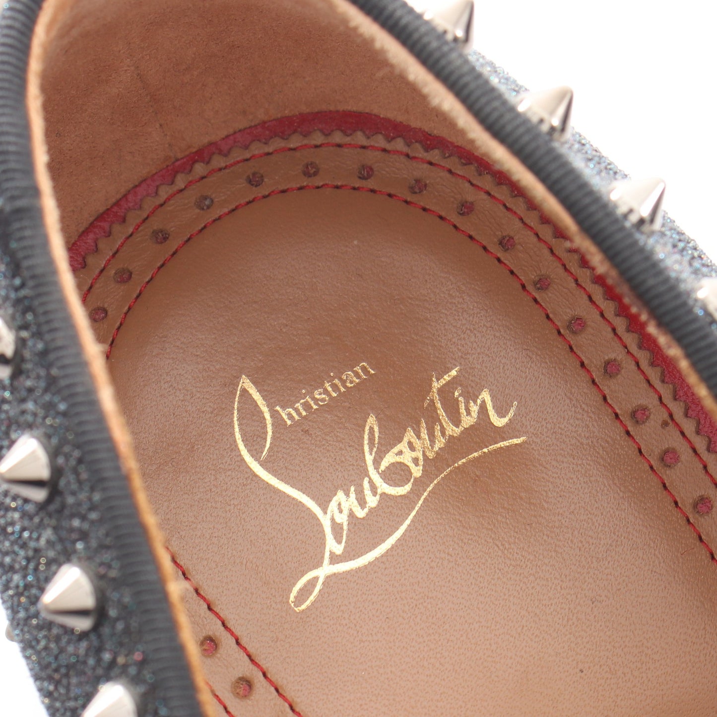 スパイクスタッズ スリッポン ファブリック ブラック クリスチャンルブタン シューズ Christian Louboutin