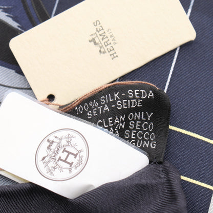カレ90 TOUS EN SELLE スカーフ シルク ダークネイビー マルチカラー エルメス
