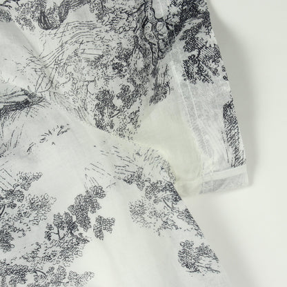 Toile de Jouy 半袖 シャツワンピース コットン ホワイト ダークネイビー クリスチャンディオール