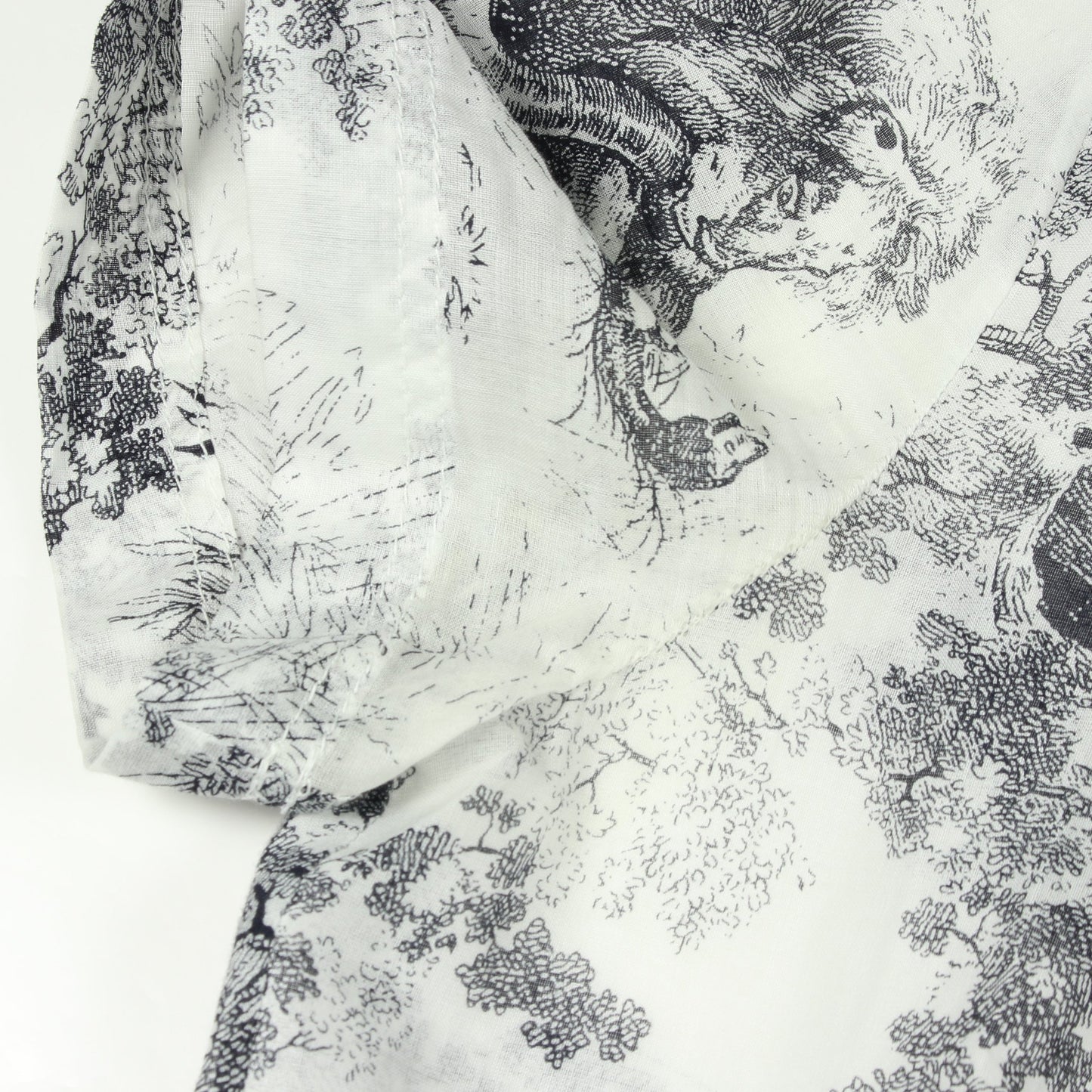 Toile de Jouy 半袖 シャツワンピース コットン ホワイト ダークネイビー クリスチャンディオール