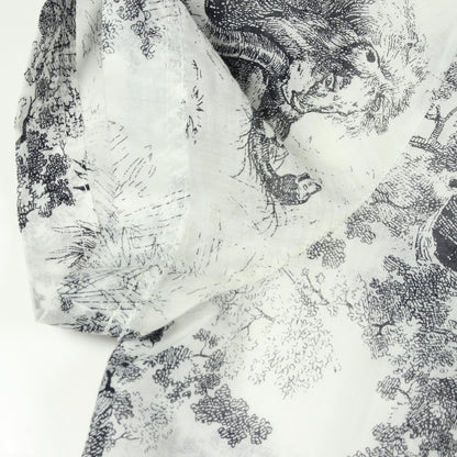 Toile de Jouy 半袖 シャツワンピース コットン ホワイト ダークネイビー クリスチャンディオール