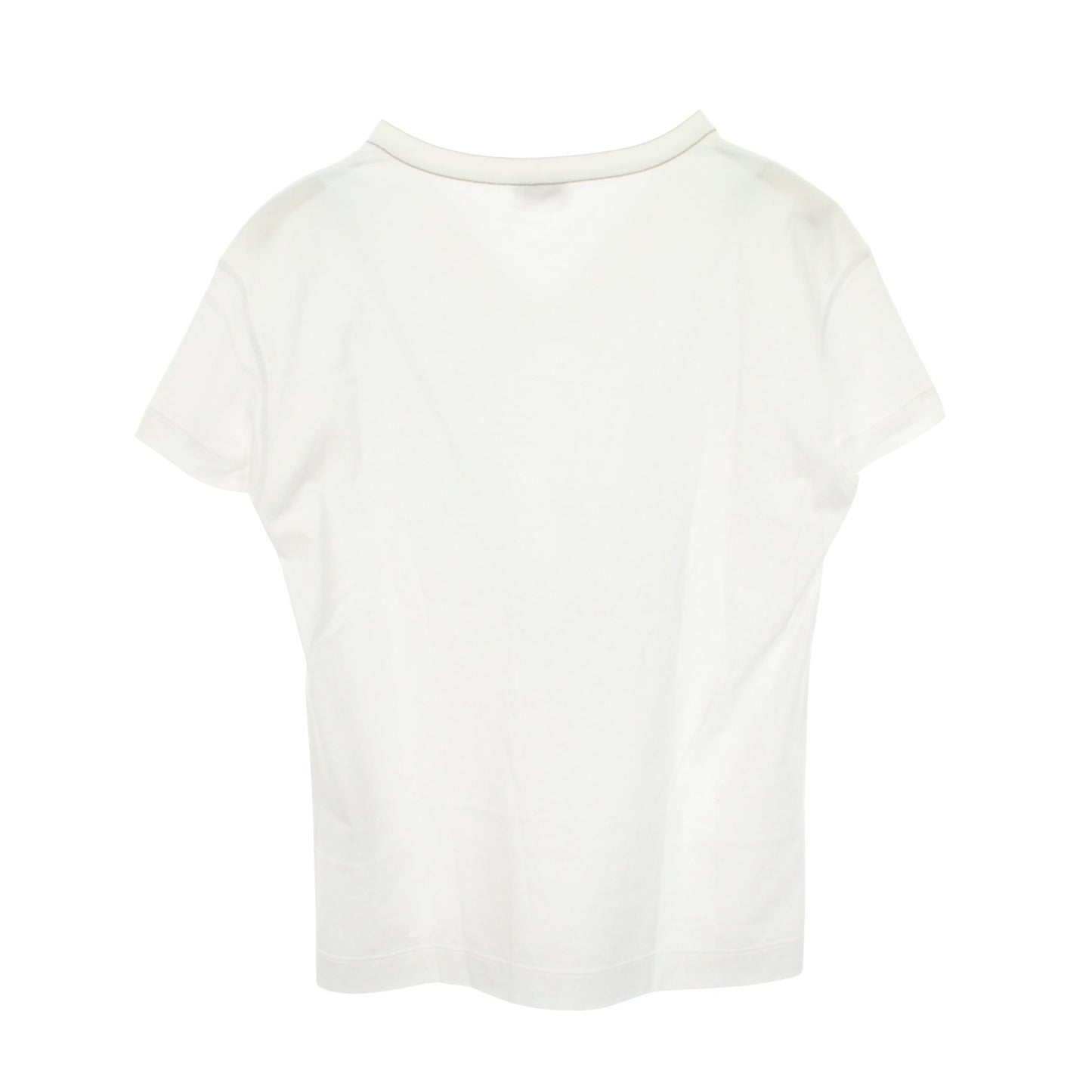 Vネック 半袖Tシャツ コットン ホワイト ブルネロクチネリ
