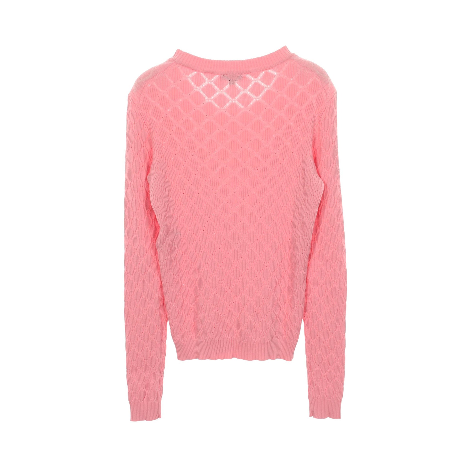 ココマーク チェック リブ ニット コットン ピンク シャネル トップス CHANEL