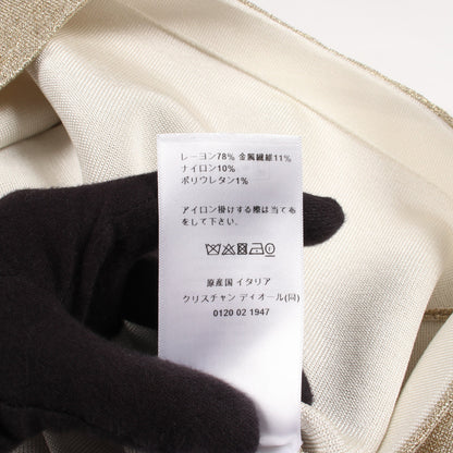 BEE刺繍 スカート スカート レーヨン ゴールド クリスチャンディオール ボトムス Christian Dior
