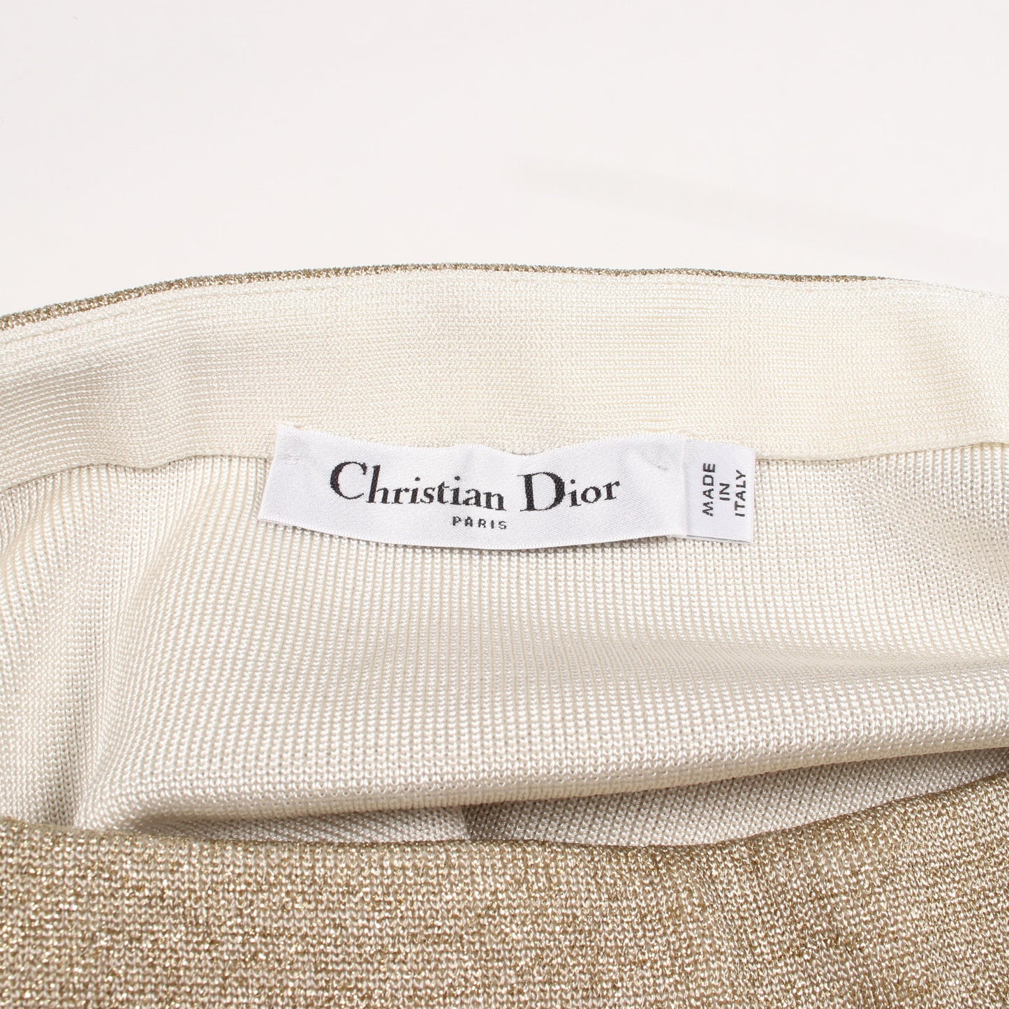 BEE刺繍 スカート スカート レーヨン ゴールド クリスチャンディオール ボトムス Christian Dior