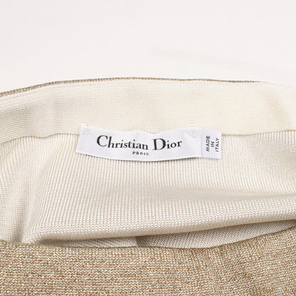 BEE刺繍 スカート スカート レーヨン ゴールド クリスチャンディオール ボトムス Christian Dior
