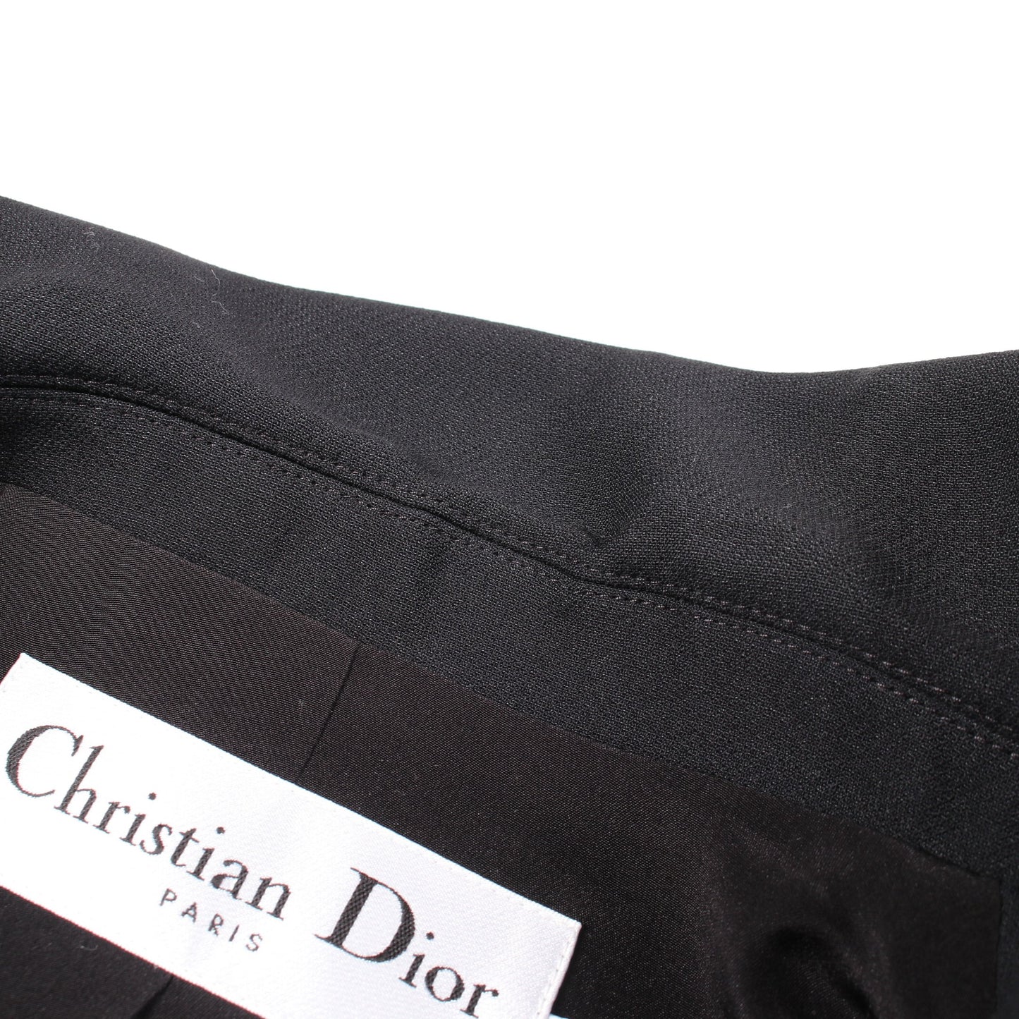 ベスト ノースリーブ ジャケット ウール シルク ブラック クリスチャンディオール アウター Christian Dior