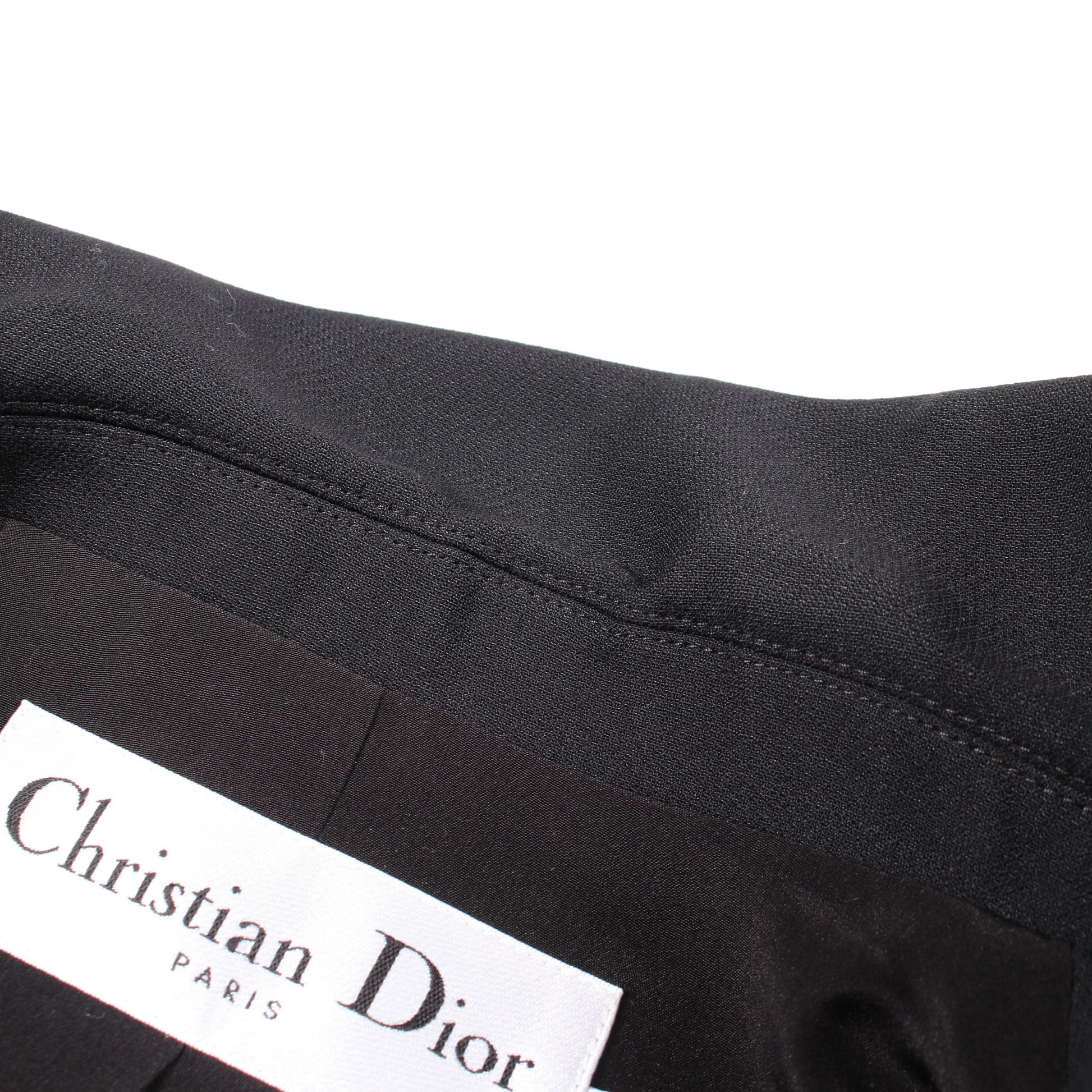 ベスト ノースリーブ ジャケット ウール シルク ブラック クリスチャンディオール アウター Christian Dior