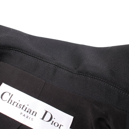 ベスト ノースリーブ ジャケット ウール シルク ブラック クリスチャンディオール アウター Christian Dior