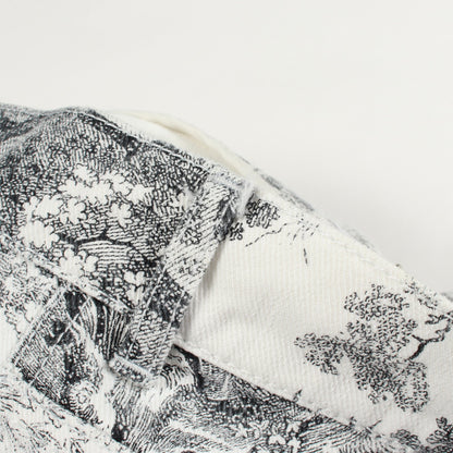 Toile de Jouy ショート デニムパンツ コットン ホワイト ブラック クリスチャンディオール