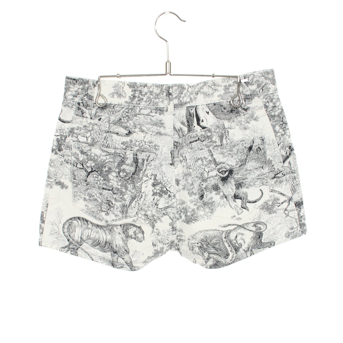 Toile de Jouy ショート デニムパンツ コットン ホワイト ブラック クリスチャンディオール