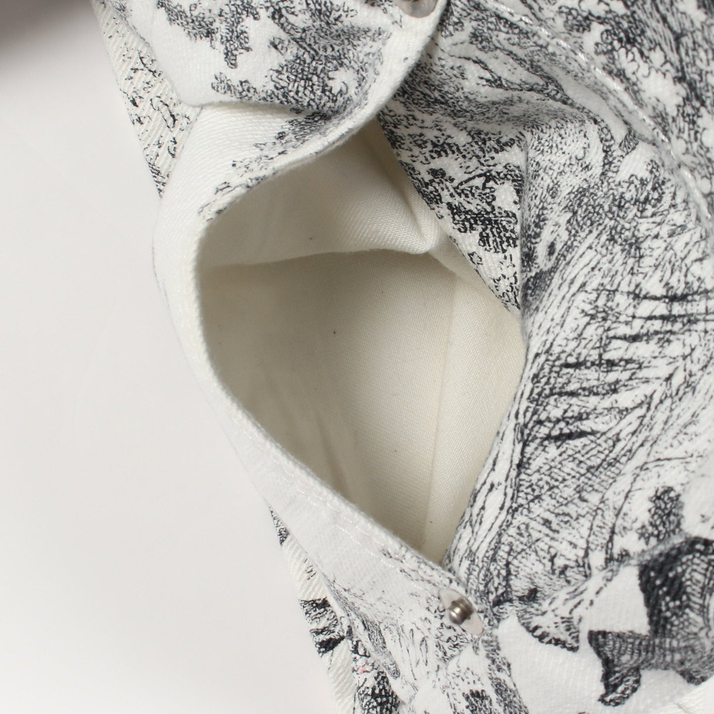 Toile de Jouy ショート デニムパンツ コットン ホワイト ブラック クリスチャンディオール
