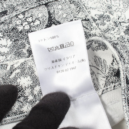 Toile de Jouy ショート デニムパンツ コットン ホワイト ブラック クリスチャンディオール