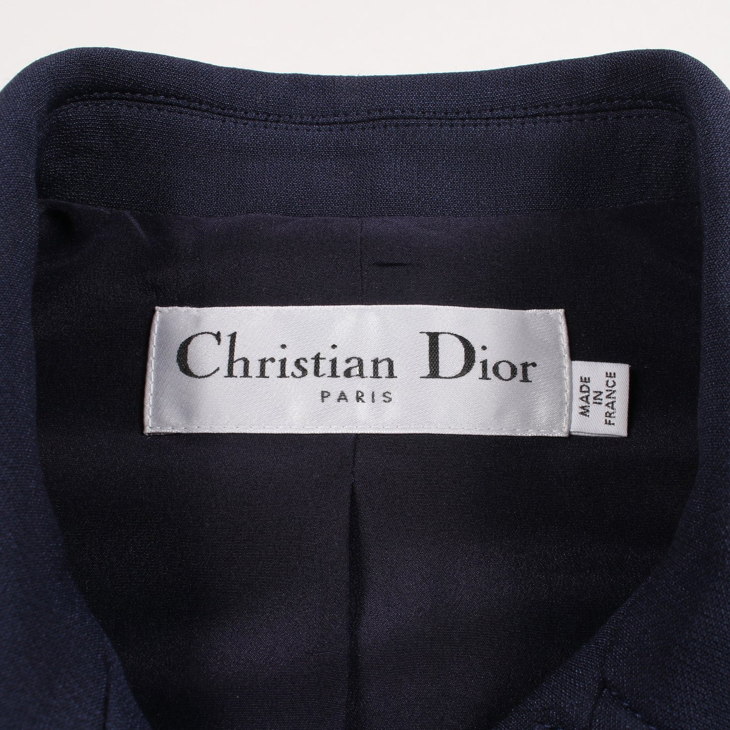 ロングジレ ノースリーブ コート ウール シルク ネイビー クリスチャンディオール アウター Christian Dior