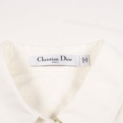 BEE刺繍 シャツワンピース コットン ホワイト クリスチャンディオール ワンピース Christian Dior