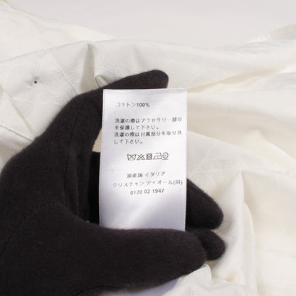 BEE刺繍 シャツワンピース コットン ホワイト クリスチャンディオール ワンピース Christian Dior