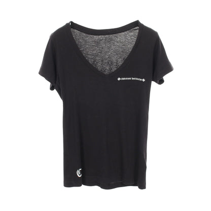 CHプラス バックプリント Vネック 半袖Tシャツ コットン ブラック クロムハーツ トップス Chrome Hearts