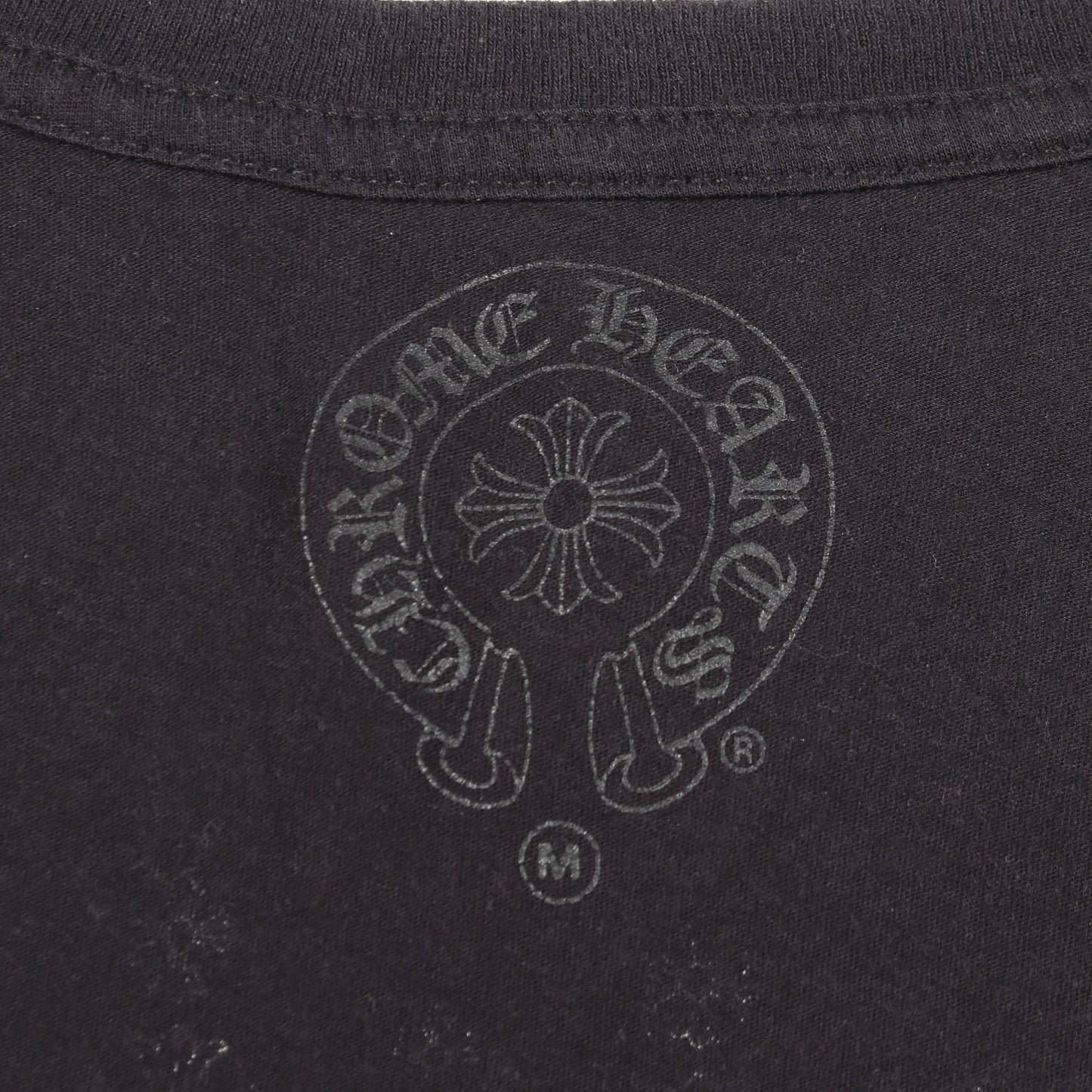 CHプラス バックプリント Vネック 半袖Tシャツ コットン ブラック クロムハーツ トップス Chrome Hearts