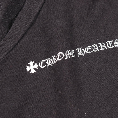 CHプラス バックプリント Vネック 半袖Tシャツ コットン ブラック クロムハーツ トップス Chrome Hearts