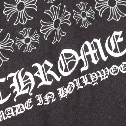 CHプラス バックプリント Vネック 半袖Tシャツ コットン ブラック クロムハーツ トップス Chrome Hearts
