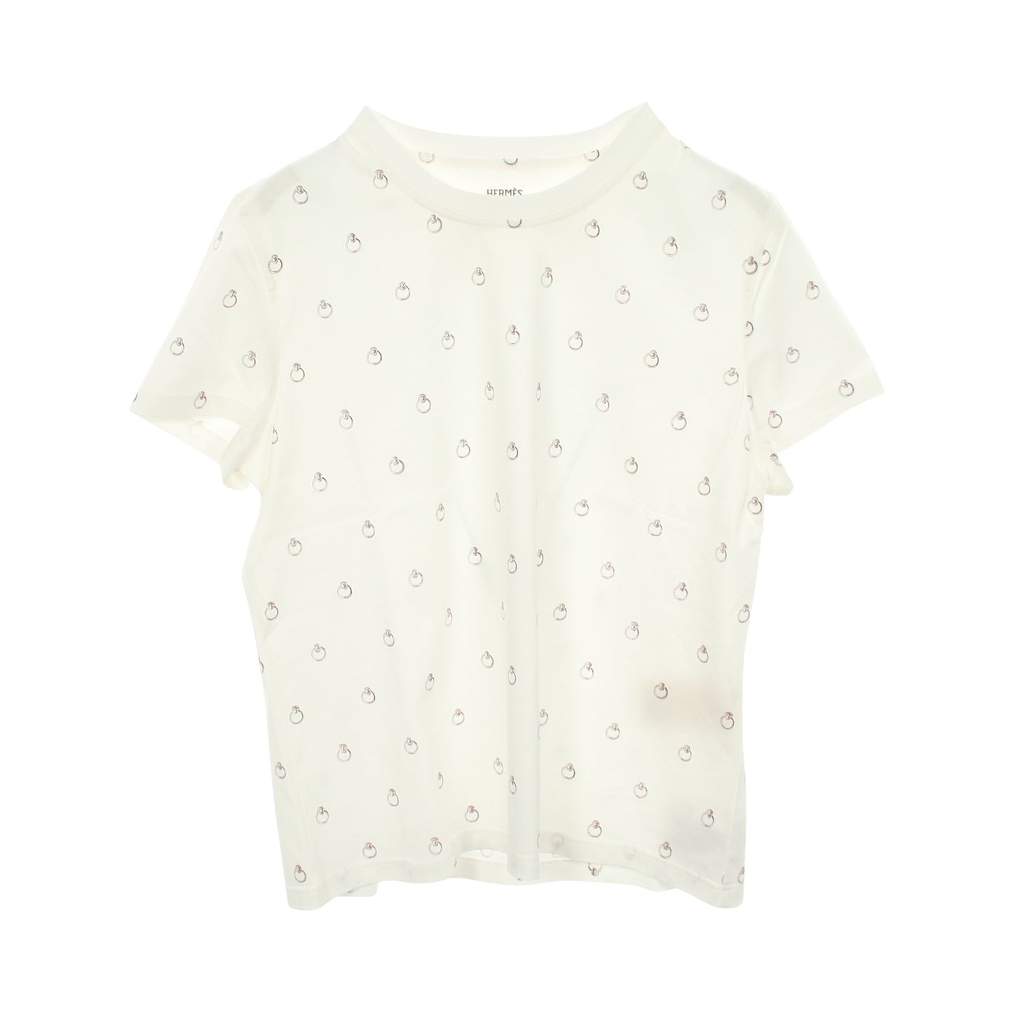 Anneau Finesse アノーフィネス 半袖Tシャツ コットン ホワイト エルメス