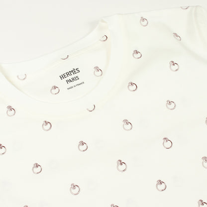 Anneau Finesse アノーフィネス 半袖Tシャツ コットン ホワイト エルメス