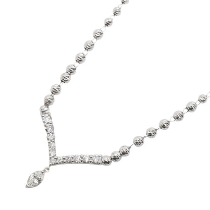 ダイヤモンド ネックレス ネックレス K18WG ダイヤモンド ホワイトゴールド クリア ノーブランドジュエリー アクセサリー NO BRAND JEWELRY