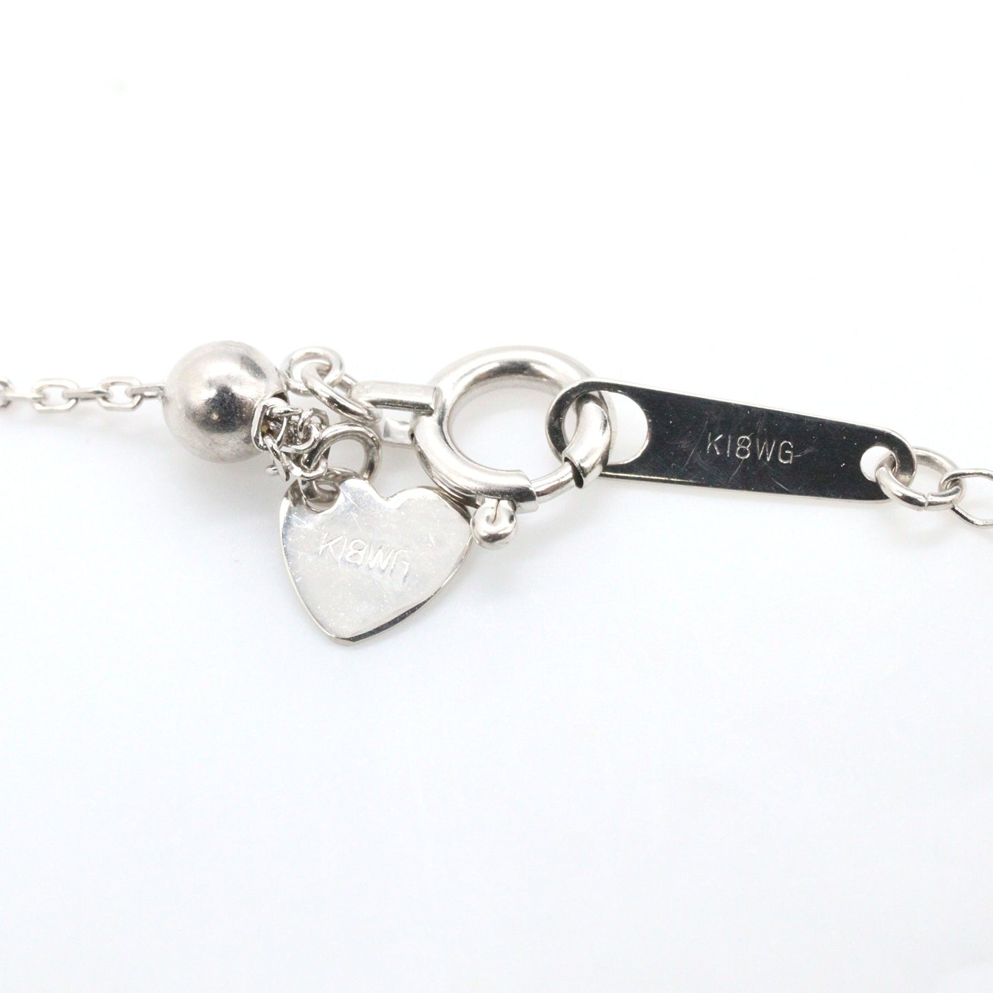 ダイヤモンド ネックレス ネックレス K18WG ダイヤモンド ホワイトゴールド クリア ノーブランドジュエリー アクセサリー NO BRAND JEWELRY