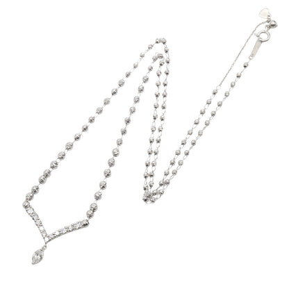 ダイヤモンド ネックレス ネックレス K18WG ダイヤモンド ホワイトゴールド クリア ノーブランドジュエリー アクセサリー NO BRAND JEWELRY