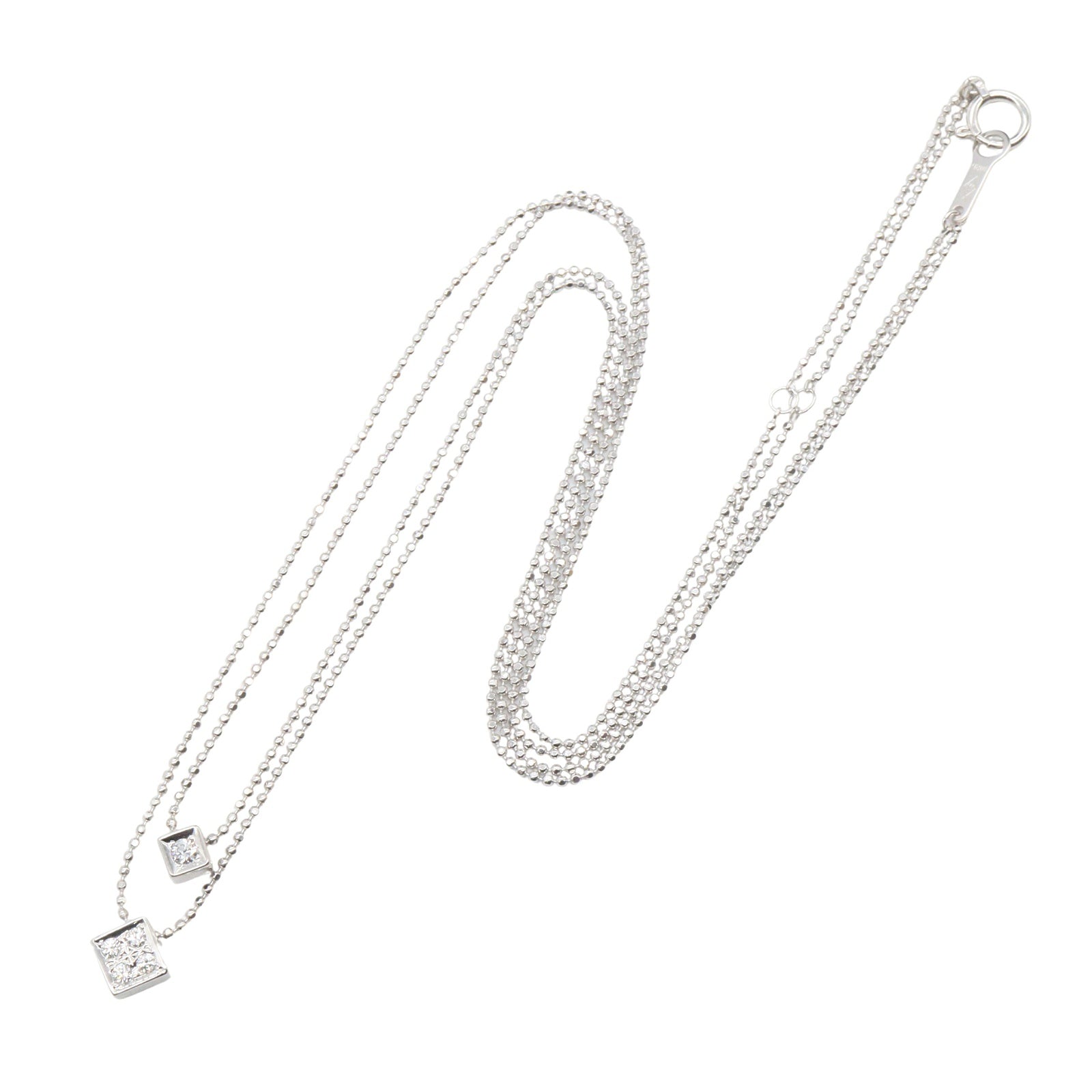 ダイヤモンド ネックレス ネックレス K18WG ダイヤモンド ホワイトゴールド クリア タサキ アクセサリー TASAKI