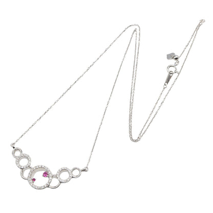 ルビー ダイヤモンド ネックレス ネックレス K18WG ルビー ダイヤモンド ホワイトゴールド レッド クリア ノーブランドジュエリー アクセサリー NO BRAND JEWELRY
