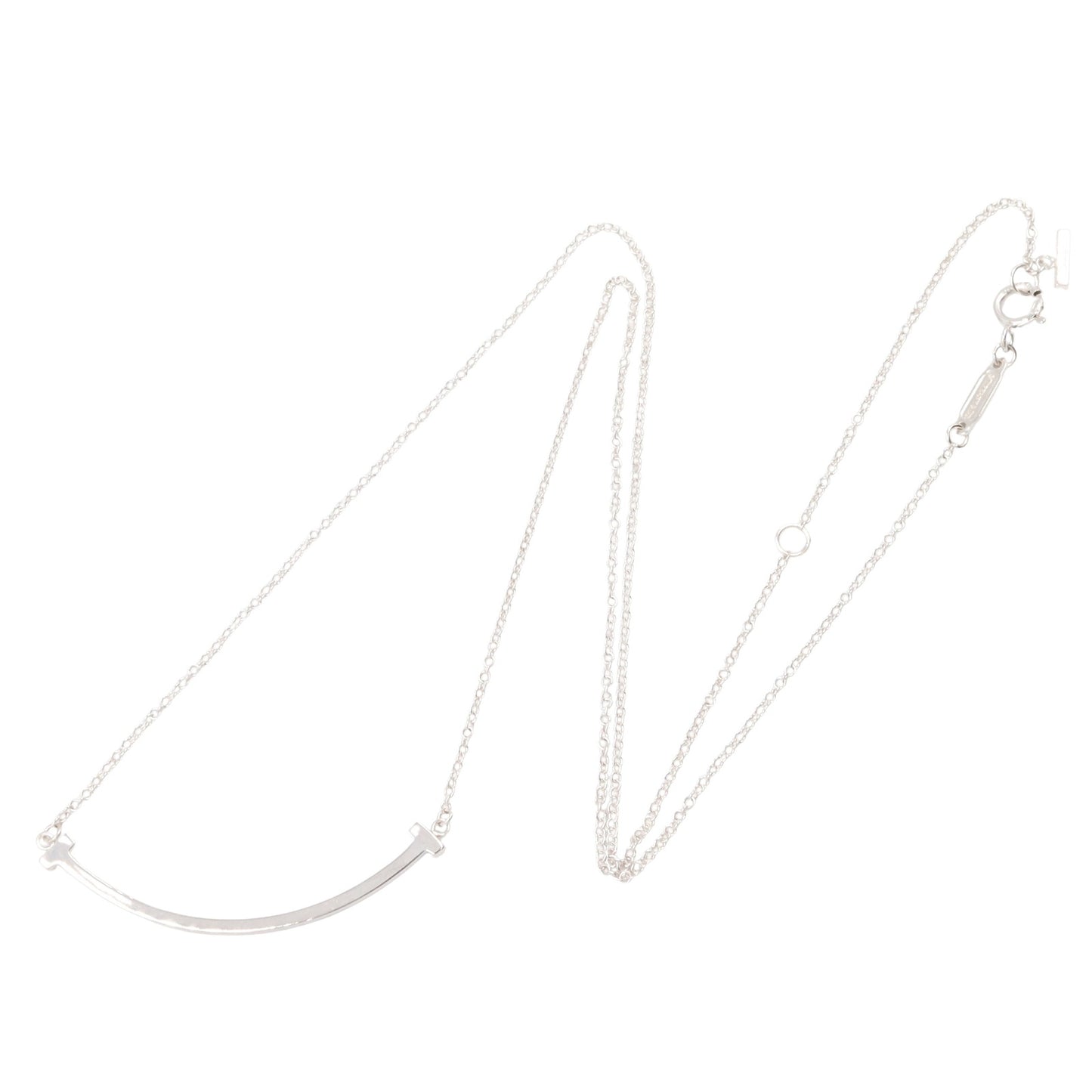 Tスマイル スモール ネックレス ネックレス K18WG ホワイトゴールド ティファニー アクセサリー TIFFANY & Co.