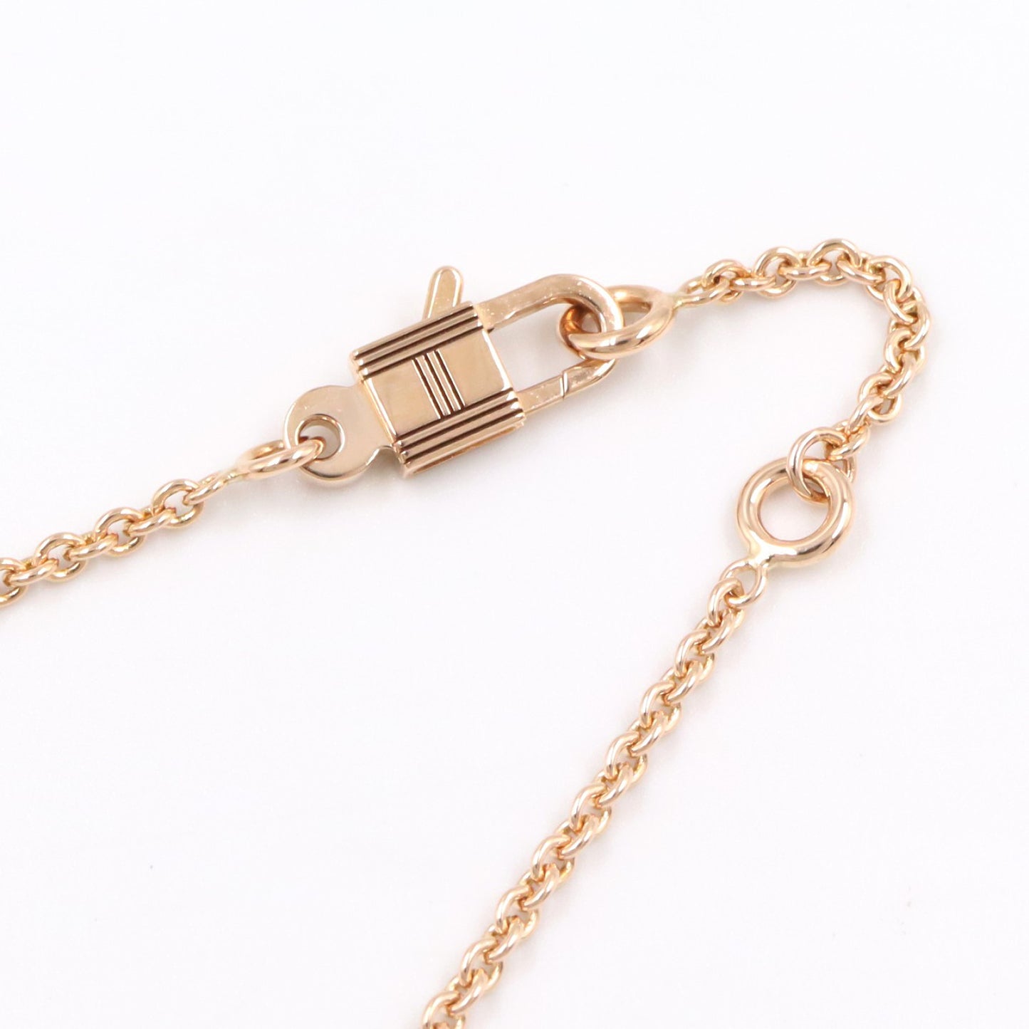 アミュレット カデナ ダイヤ ネックレス ネックレス K18PG ダイヤモンド ピンクゴールド クリア エルメス アクセサリー HERMES