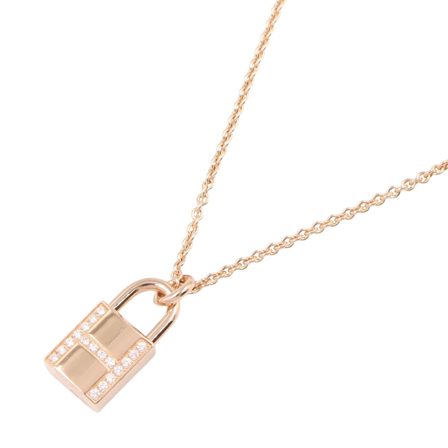 アミュレット カデナ ダイヤ ネックレス ネックレス K18PG ダイヤモンド ピンクゴールド クリア エルメス アクセサリー HERMES