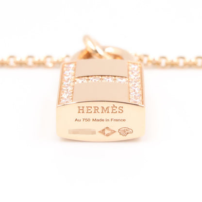アミュレット カデナ ダイヤ ネックレス ネックレス K18PG ダイヤモンド ピンクゴールド クリア エルメス アクセサリー HERMES